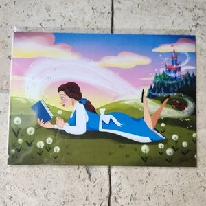 NWT Disney Wonderground Belle "Stories of Far off Places" Postcard